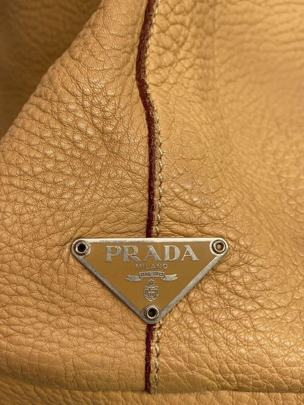 Prada Tote Bag Leather Beige Cream - Picture 5 of 8
